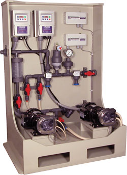 Flomotion Dual Pump Chemical Feed System